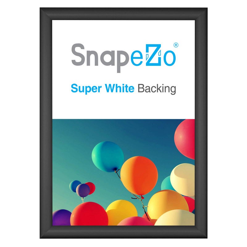 SnapeZo 16.5 x 23.4 inches (A2 Euro Size) Sleek Black Poster Frame, Front-Loading, Wall Mount, Aluminum 1" Profile, Sleek Series - Image 1